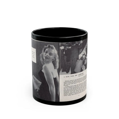 Norma Sykes #139 - 66 PHOTOGRAPHS OF Sabrina U.K. Pocket Mag. Pages 8 & 9 (Vintage Female Icon) Black Coffee Mug-11oz-Go Mug Yourself