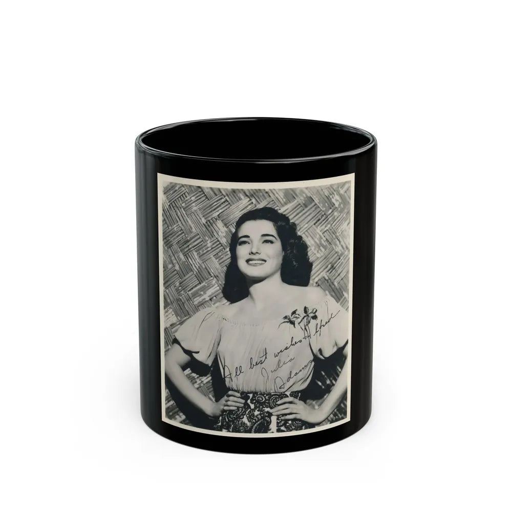 Julia Adams #211 (Vintage Female Icon) Black Coffee Mug-11oz-Go Mug Yourself