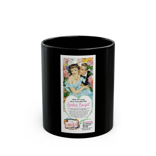 Cashmere Bouquet Soap ad, McCall's, February 1953 - Black Coffee Mug-11oz-Go Mug Yourself