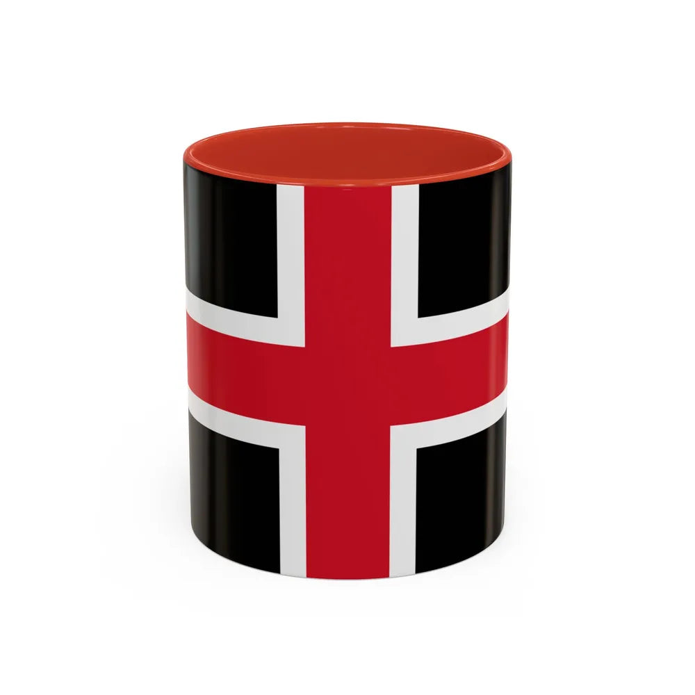 Flag of Durham UK - Accent Coffee Mug-11oz-Red-Go Mug Yourself