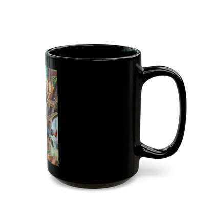 Building a Treehouse - Black Coffee Mug-Go Mug Yourself