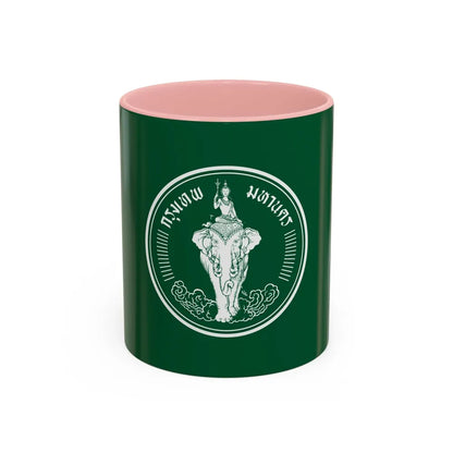 Flag of Bangkok Thailand - Accent Coffee Mug-11oz-Pink-Go Mug Yourself