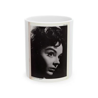 Barbara Steele #69 (Vintage Female Icon) White Coffee Mug-11oz-Go Mug Yourself