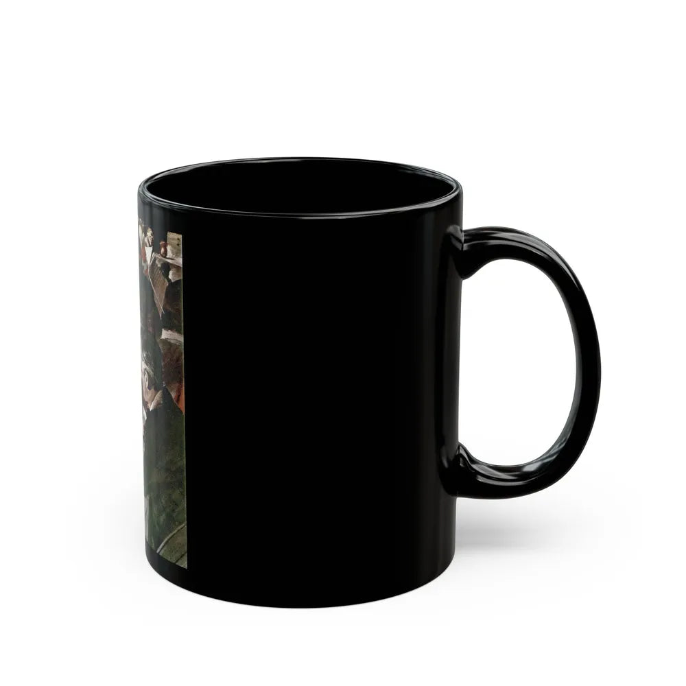 Don't Make Him Run, Redbook, January 1945 - Black Coffee Mug-Go Mug Yourself