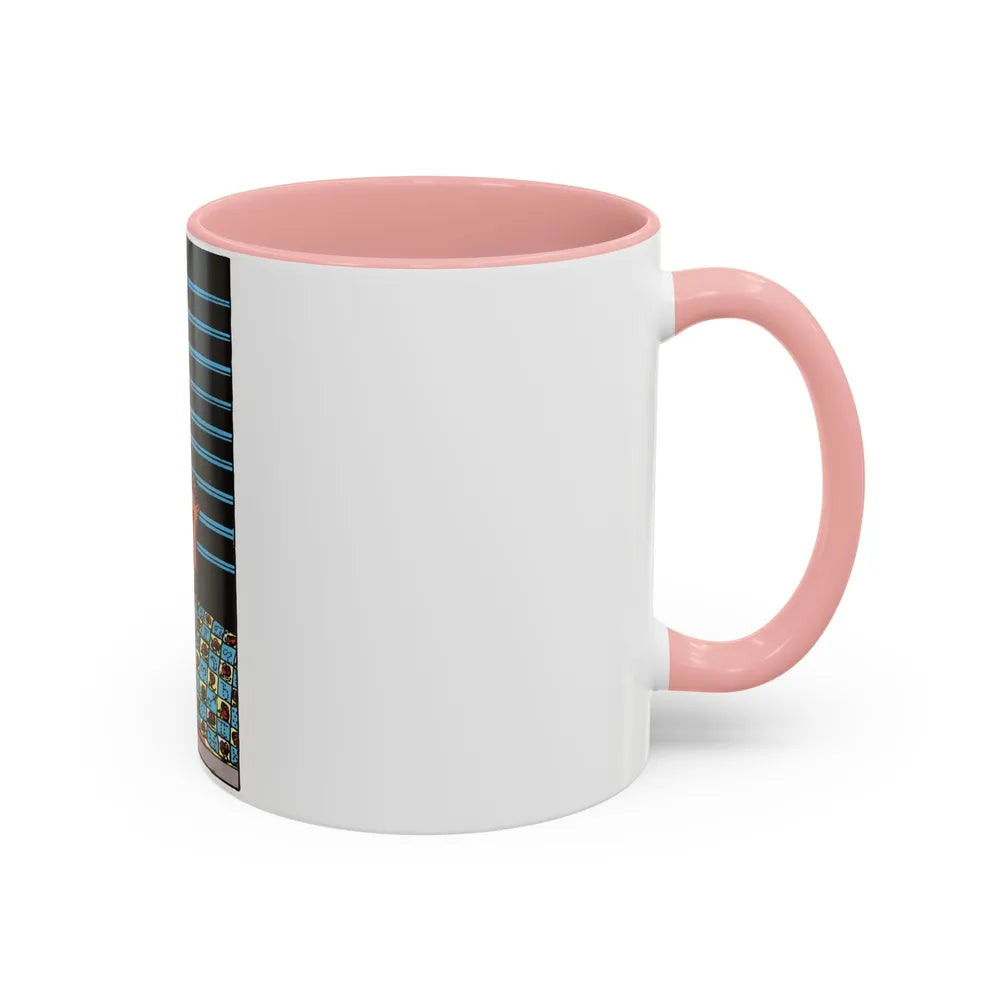 The 9 of Swords (Tarot Card) Accent Coffee Mug-Go Mug Yourself