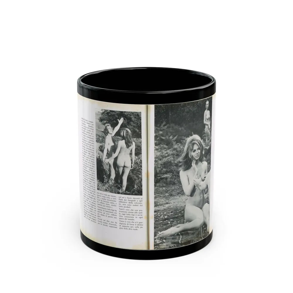 Julie Ege #218 (Vintage Female Icon) Black Coffee Mug-11oz-Go Mug Yourself