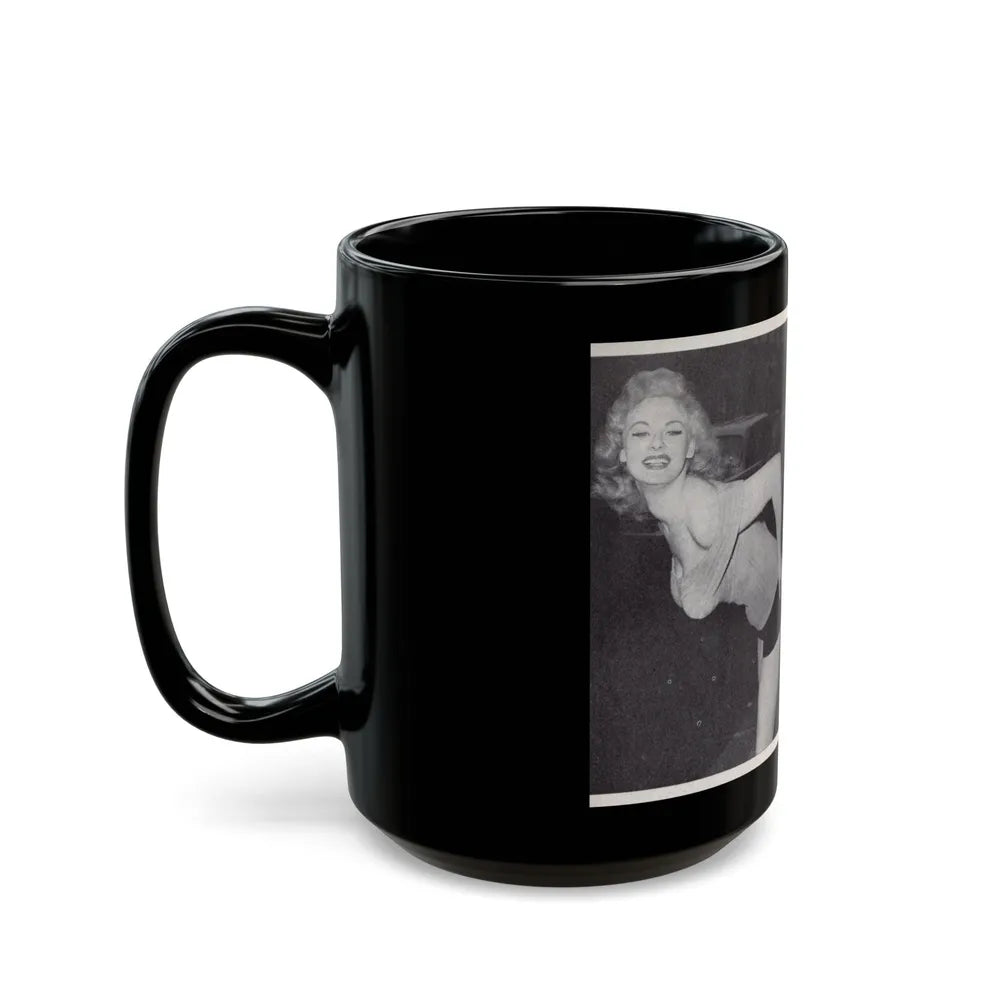 Norma Sykes #147 - 66 PHOTOGRAPHS OF Sabrina U.K. Pocket Mag. Pages 24 & 25 (Vintage Female Icon) Black Coffee Mug-Go Mug Yourself