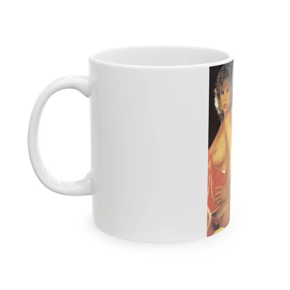 Linda Blair #140 - Partially Topless (Vintage Female Icon) White Coffee Mug-Go Mug Yourself