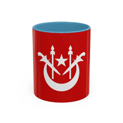 Flag of Kelantan Malaysia - Accent Coffee Mug-11oz-Light Blue-Go Mug Yourself