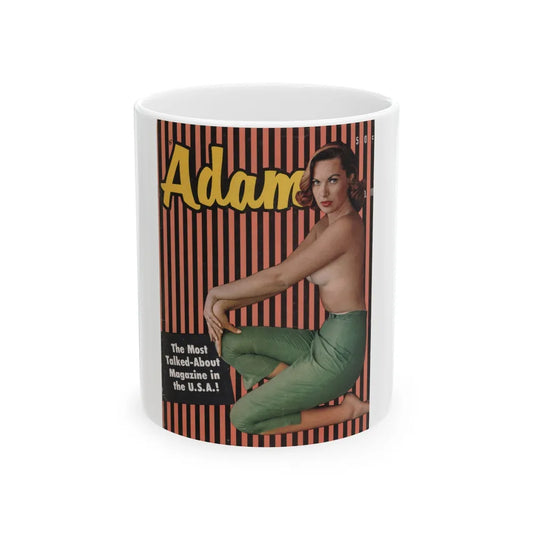 Dawn Richard #43 - Dawn on Cover in Color & inside spread on Adam Mag. '57 Vol. 1 #11 (Vintage Female Icon) White Coffee Mug-11oz-Go Mug Yourself