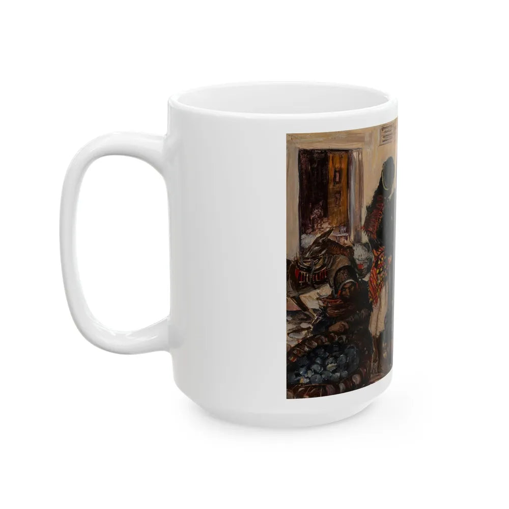 Bolivian Market, 1947 - White Coffee Mug-Go Mug Yourself