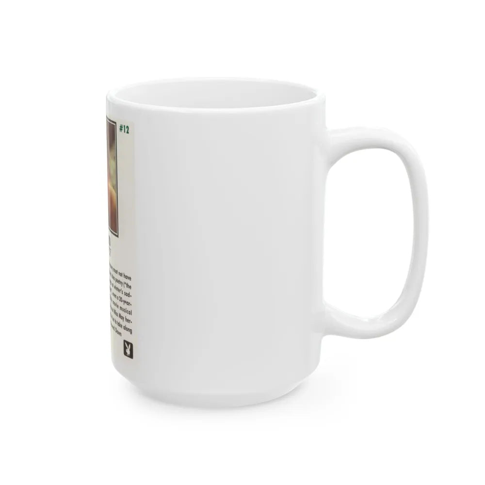 Dawn Richard #110 - Dawn on 2.5x3.5 Playboy Collector Card (Vintage Female Icon) White Coffee Mug-Go Mug Yourself