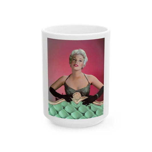 Kim Novak #361 (Vintage Female Icon) White Coffee Mug-15oz-Go Mug Yourself