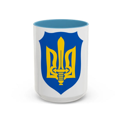 Organization of Ukrainian Nationalists - Accent Coffee Mug-15oz-Light Blue-Go Mug Yourself