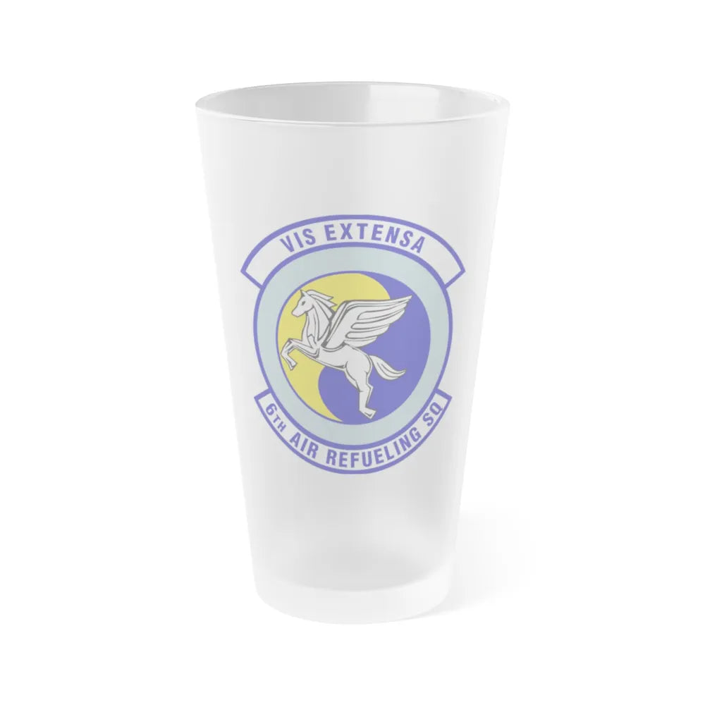 6th Air Refueling Squadron (U.S. Air Force) Frosted Pint Glass 16oz-Go Mug Yourself