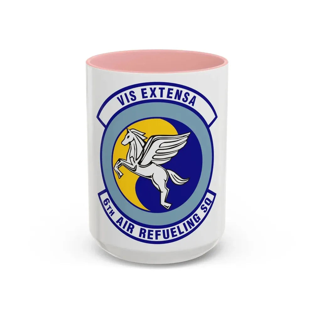 6th Air Refueling Squadron (U.S. Air Force) Accent Coffee Mug 15oz Pink - Go Mug Yourself