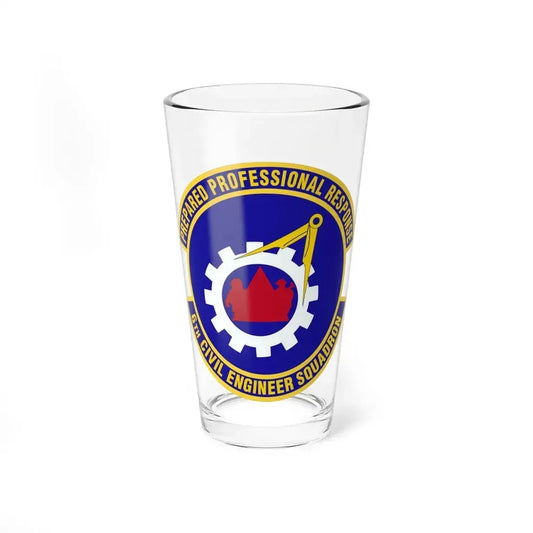 6th Civil Engineer Squadaron (U.S. Air Force) Pint Glass 16oz 16oz - Go Mug Yourself