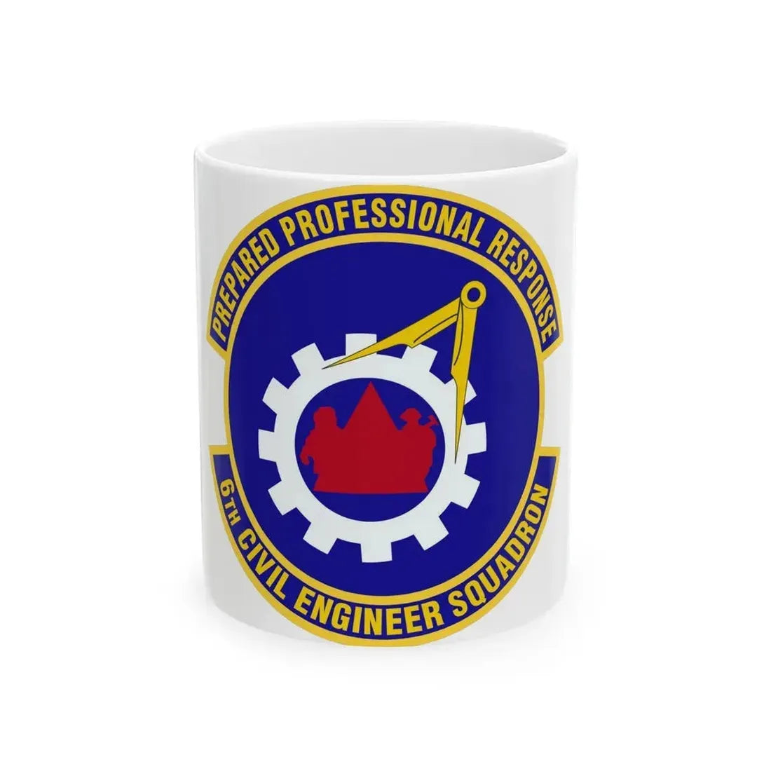 6th Civil Engineer Squadaron (U.S. Air Force) White Coffee Mug 11oz - Go Mug Yourself