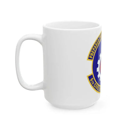 6th Civil Engineer Squadaron (U.S. Air Force) White Coffee Mug - Go Mug Yourself