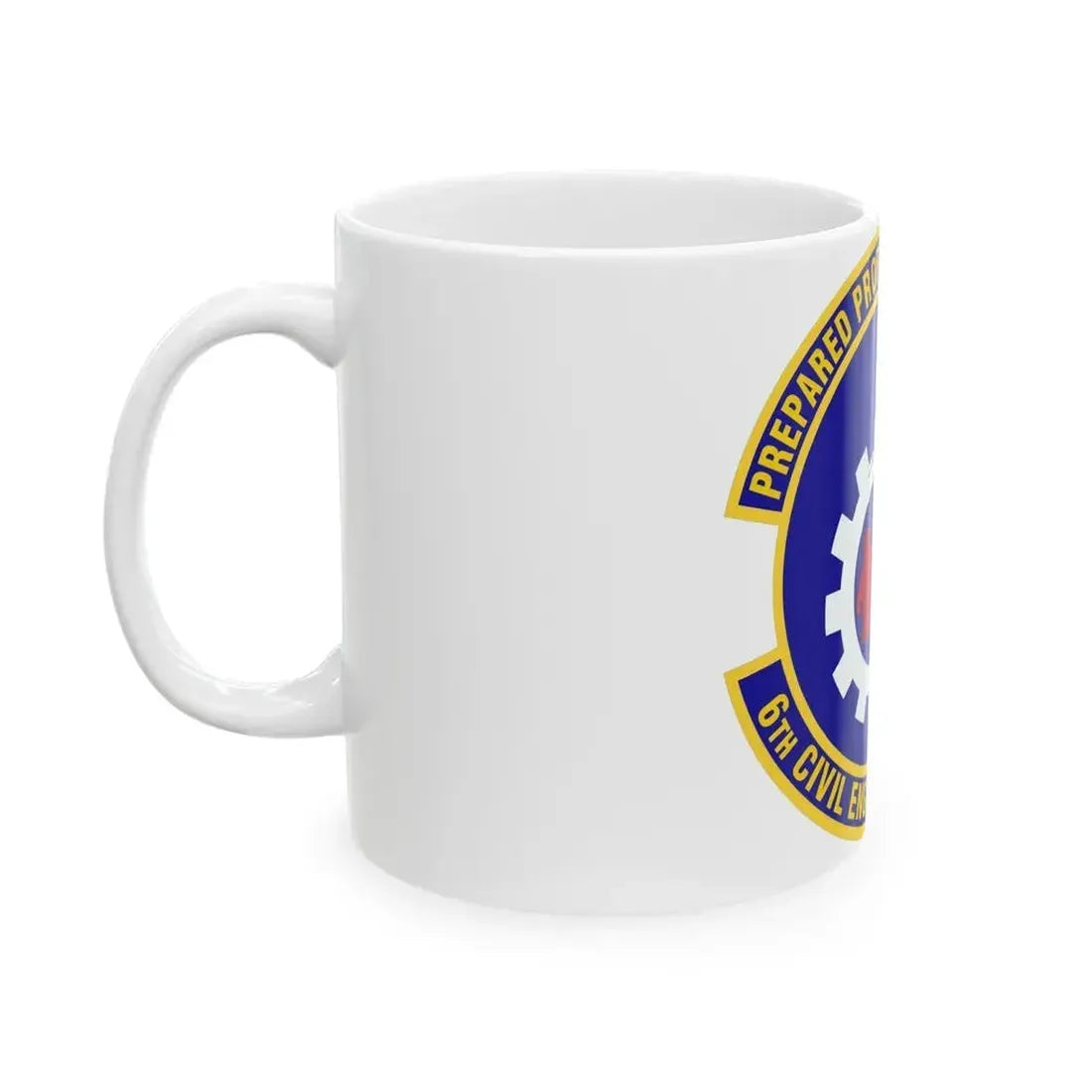 6th Civil Engineer Squadaron (U.S. Air Force) White Coffee Mug - Go Mug Yourself