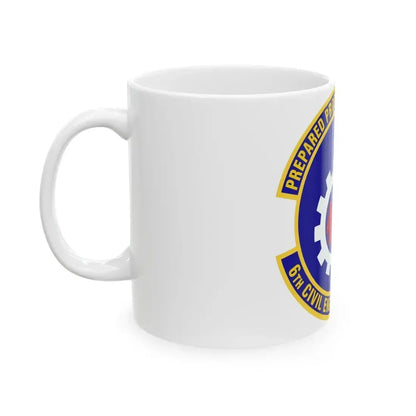 6th Civil Engineer Squadaron (U.S. Air Force) White Coffee Mug - Go Mug Yourself