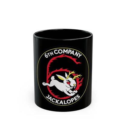 6TH COMPANY JACKALOPES (U.S. Navy) Black Coffee Mug-11oz-Go Mug Yourself