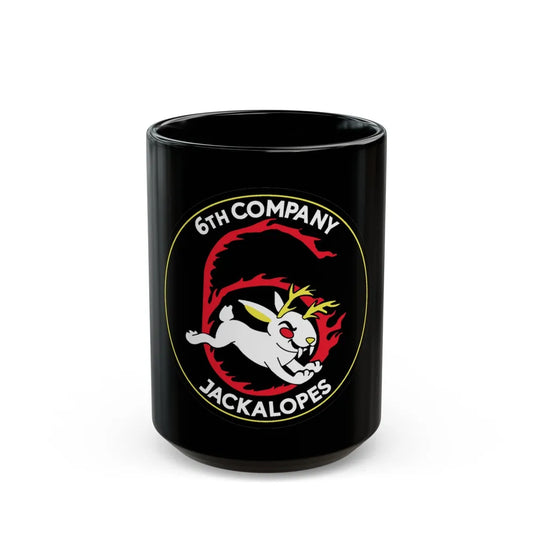 6TH COMPANY JACKALOPES (U.S. Navy) Black Coffee Mug-15oz-Go Mug Yourself