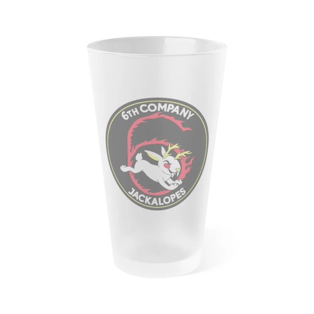 6TH COMPANY JACKALOPES (U.S. Navy) Frosted Pint Glass 16oz-Go Mug Yourself