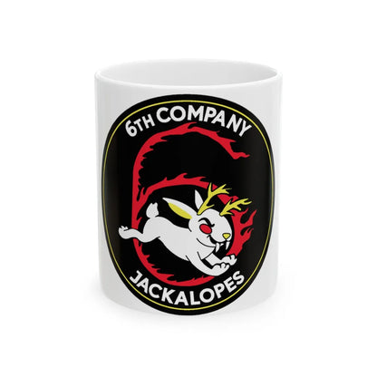 6TH COMPANY JACKALOPES (U.S. Navy) White Coffee Mug-11oz-Go Mug Yourself