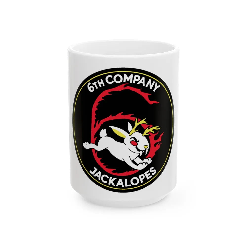 6TH COMPANY JACKALOPES (U.S. Navy) White Coffee Mug-15oz-Go Mug Yourself