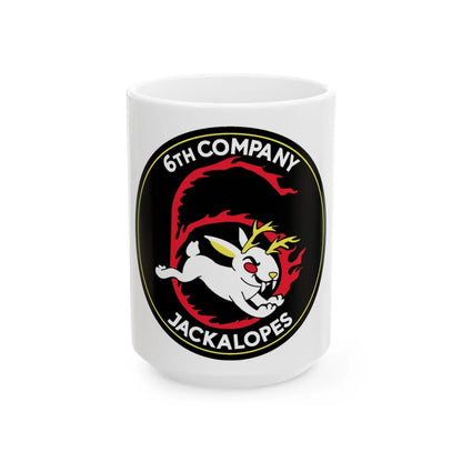 6TH COMPANY JACKALOPES (U.S. Navy) White Coffee Mug-15oz-Go Mug Yourself