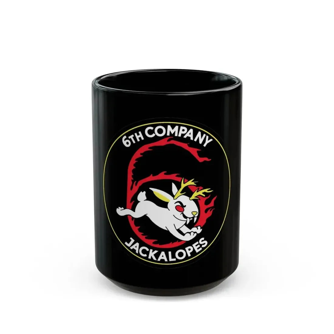 6TH COMPANY JACKALOPES (U.S. Navy) Black Coffee Mug 15oz - Go Mug Yourself