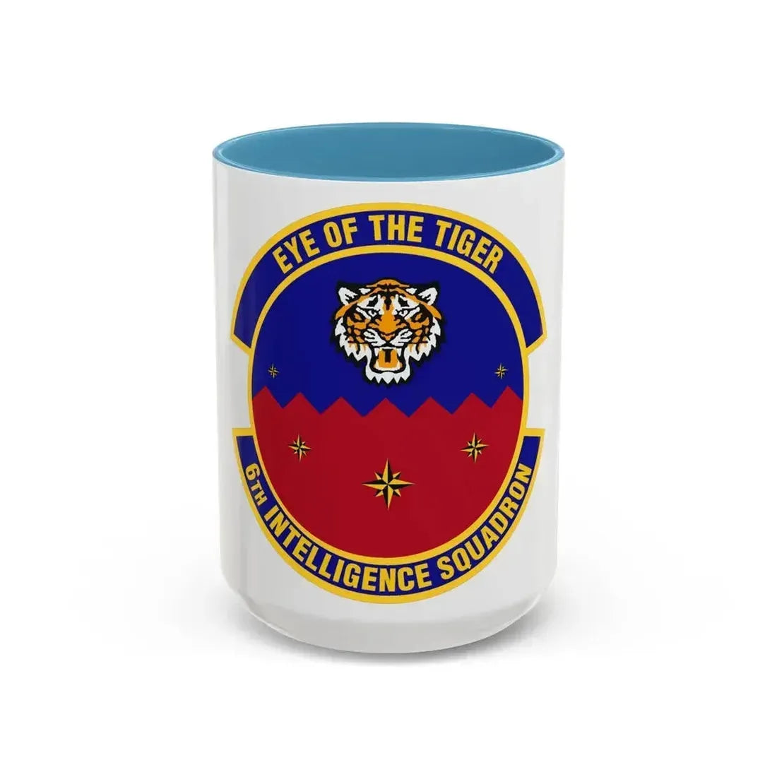 6th Intelligence Squadron (U.S. Air Force) Accent Coffee Mug 15oz Light Blue - Go Mug Yourself