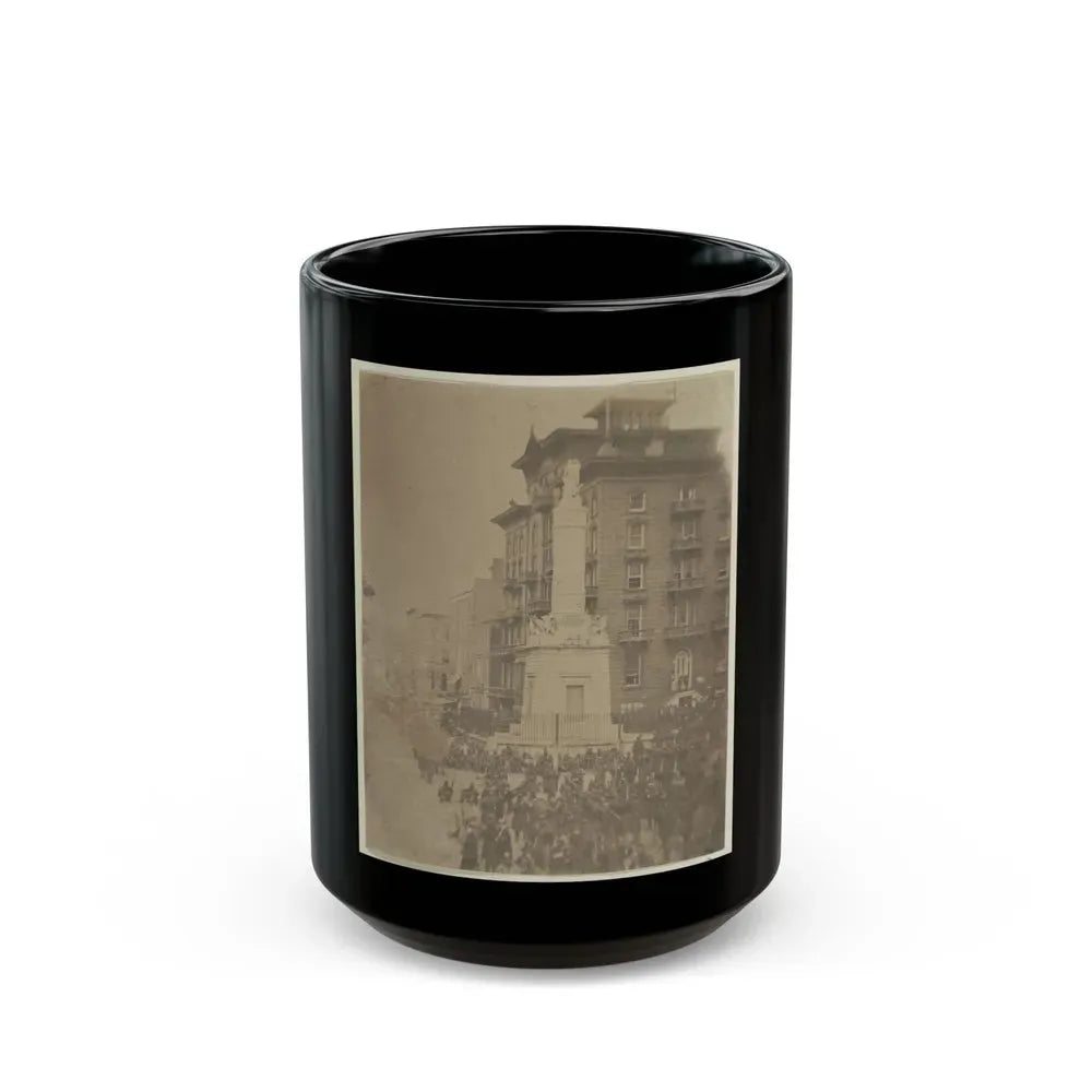 6th Massachusetts Bivouacked In Monument Sq., Baltimore (U.S. Civil War) Black Coffee Mug 15oz - Go Mug Yourself