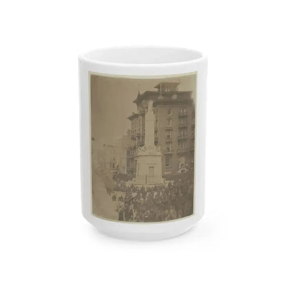 6th Massachusetts Bivouacked In Monument Sq., Baltimore (U.S. Civil War) White Coffee Mug 15oz - Go Mug Yourself