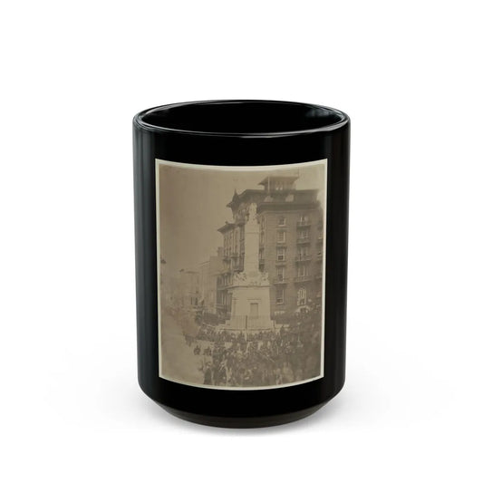 6th Massachusetts Bivouacked In Monument Sq., Baltimore (U.S. Civil War) Black Coffee Mug-15oz-Go Mug Yourself