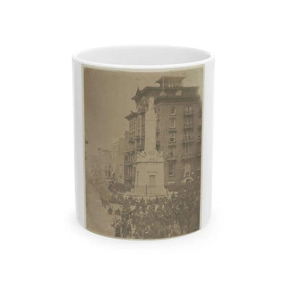 6th Massachusetts Bivouacked In Monument Sq., Baltimore (U.S. Civil War) White Coffee Mug-11oz-Go Mug Yourself