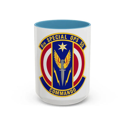 6th Special Operations Squadron (U.S. Air Force) Accent Coffee Mug 15oz Light Blue - Go Mug Yourself