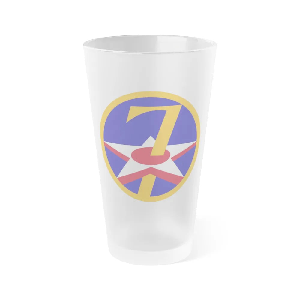 7 Air Force (U.S. Army) Frosted Pint Glass 16oz-Go Mug Yourself