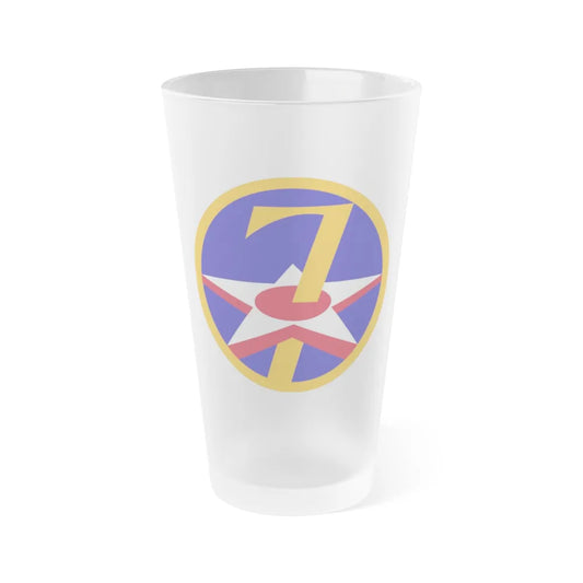 7 Air Force (U.S. Army) Frosted Pint Glass 16oz-Go Mug Yourself