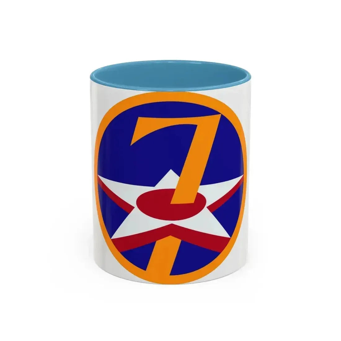 7 Air Force (U.S. Army) Accent Coffee Mug 11oz Light Blue - Go Mug Yourself