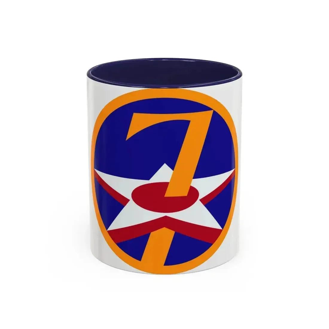 7 Air Force (U.S. Army) Accent Coffee Mug 11oz Navy - Go Mug Yourself