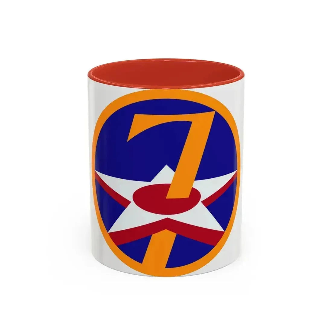 7 Air Force (U.S. Army) Accent Coffee Mug 11oz Red - Go Mug Yourself