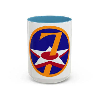 7 Air Force (U.S. Army) Accent Coffee Mug 15oz Light Blue - Go Mug Yourself