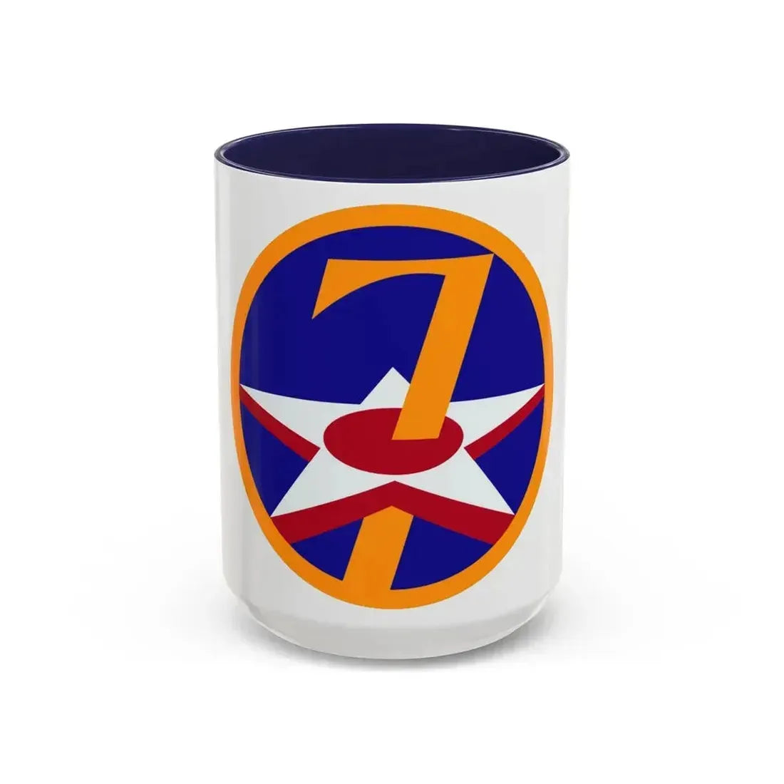 7 Air Force (U.S. Army) Accent Coffee Mug 15oz Navy - Go Mug Yourself
