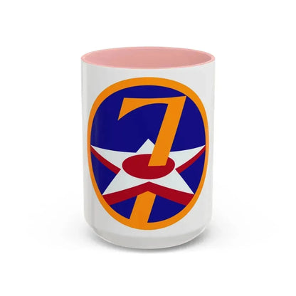 7 Air Force (U.S. Army) Accent Coffee Mug 15oz Pink - Go Mug Yourself