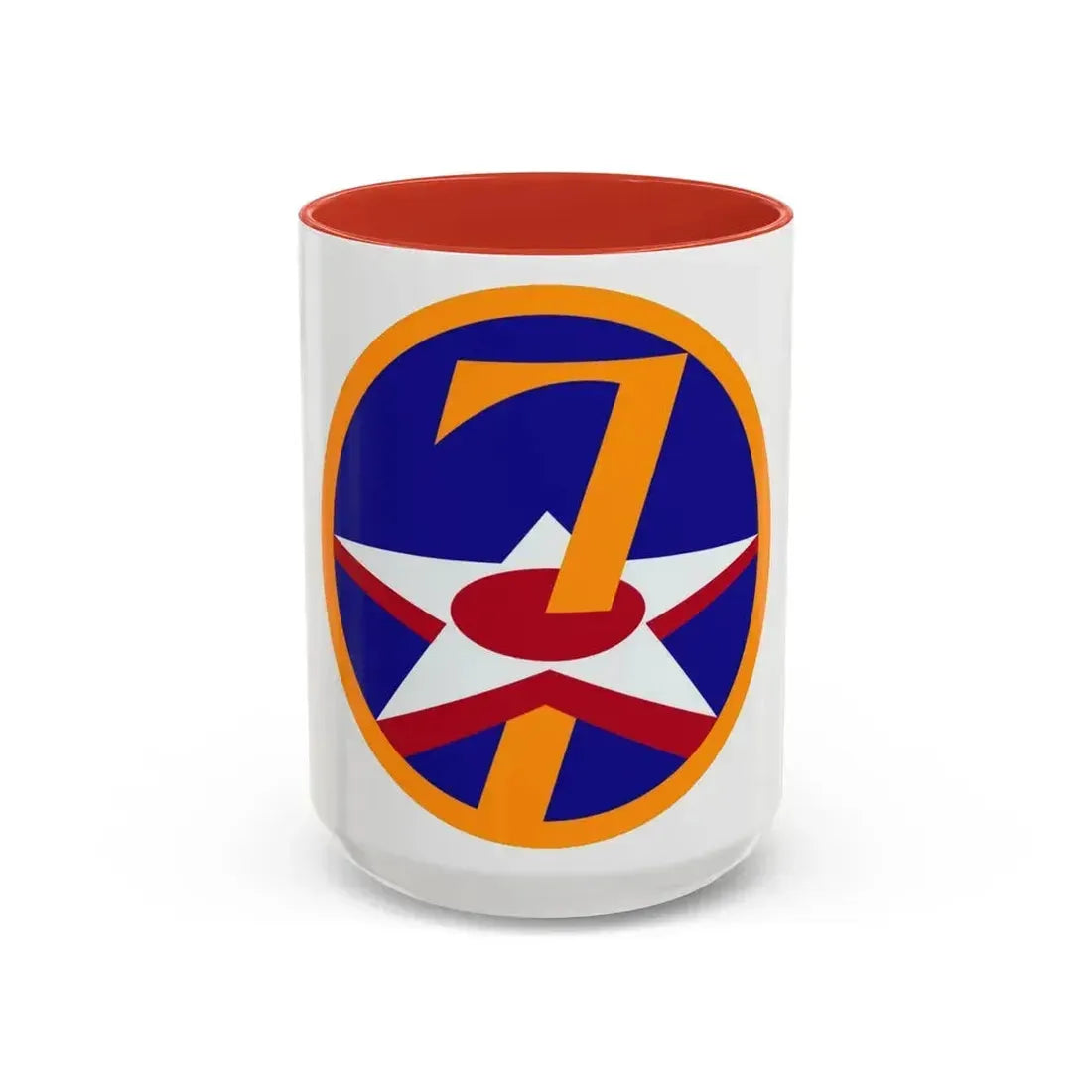 7 Air Force (U.S. Army) Accent Coffee Mug 15oz Red - Go Mug Yourself