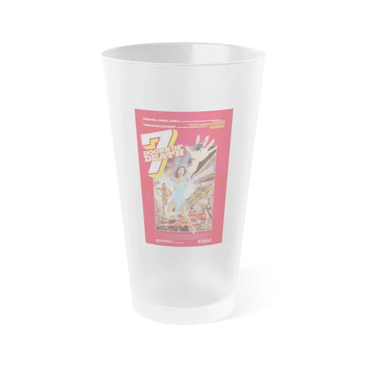 7 DOORS OF DEATH (THE BEYOND) 1981 Movie Poster - Frosted Pint Glass 16oz Default Title - Go Mug Yourself