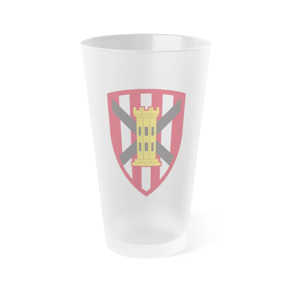 7 Engineer Brigade (U.S. Army) Frosted Pint Glass 16oz-Go Mug Yourself