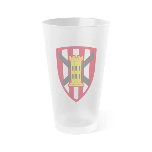 7 Engineer Brigade (U.S. Army) Frosted Pint Glass 16oz-Go Mug Yourself